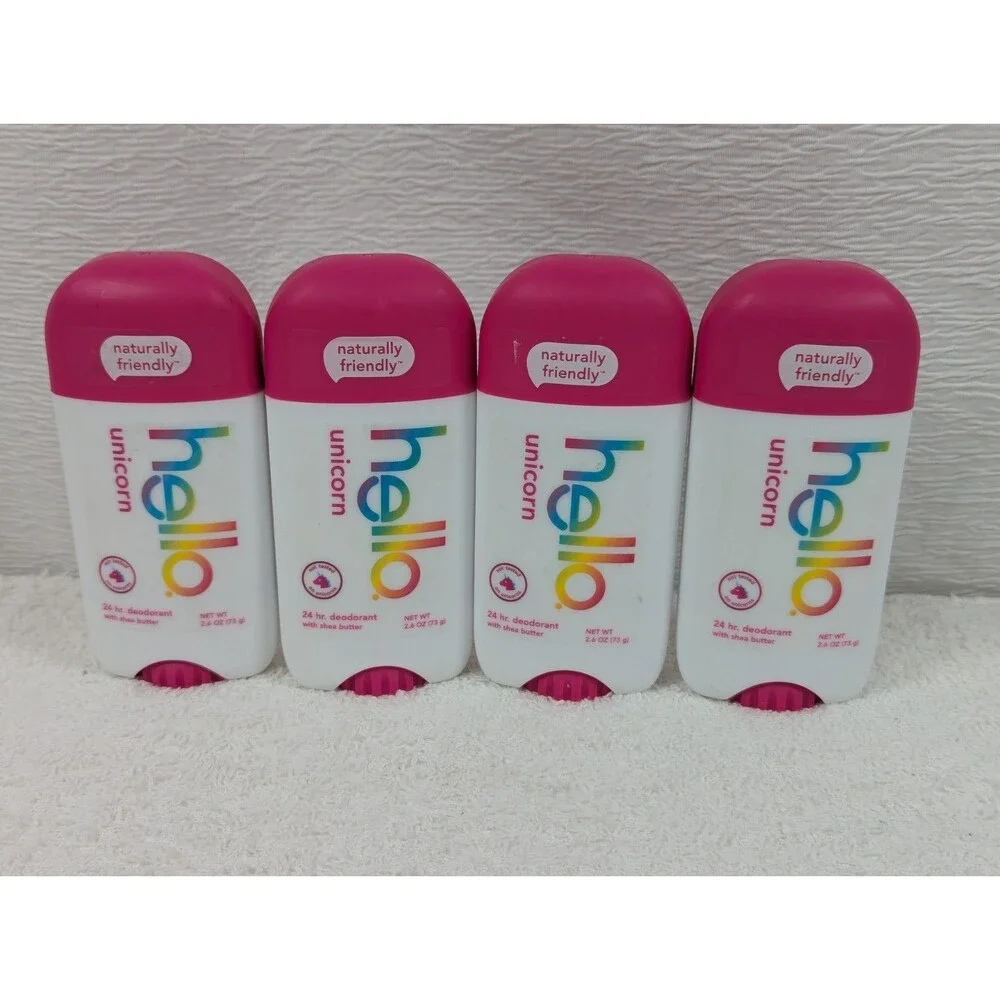 Hello - Deodorant with Shea Butter - Unicorn Aluminum Free - 4 pack